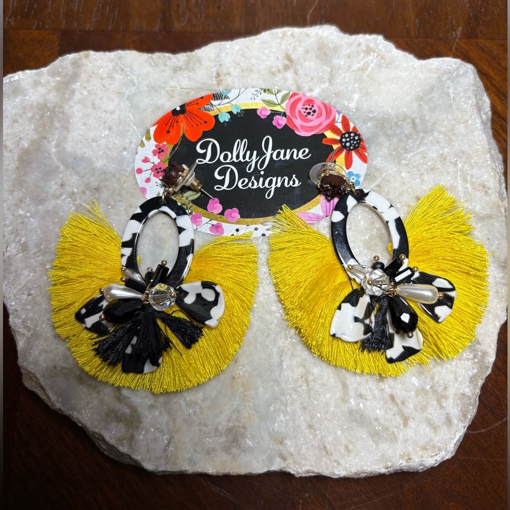 DollyJane Design Boho Glam Fringe Earrings